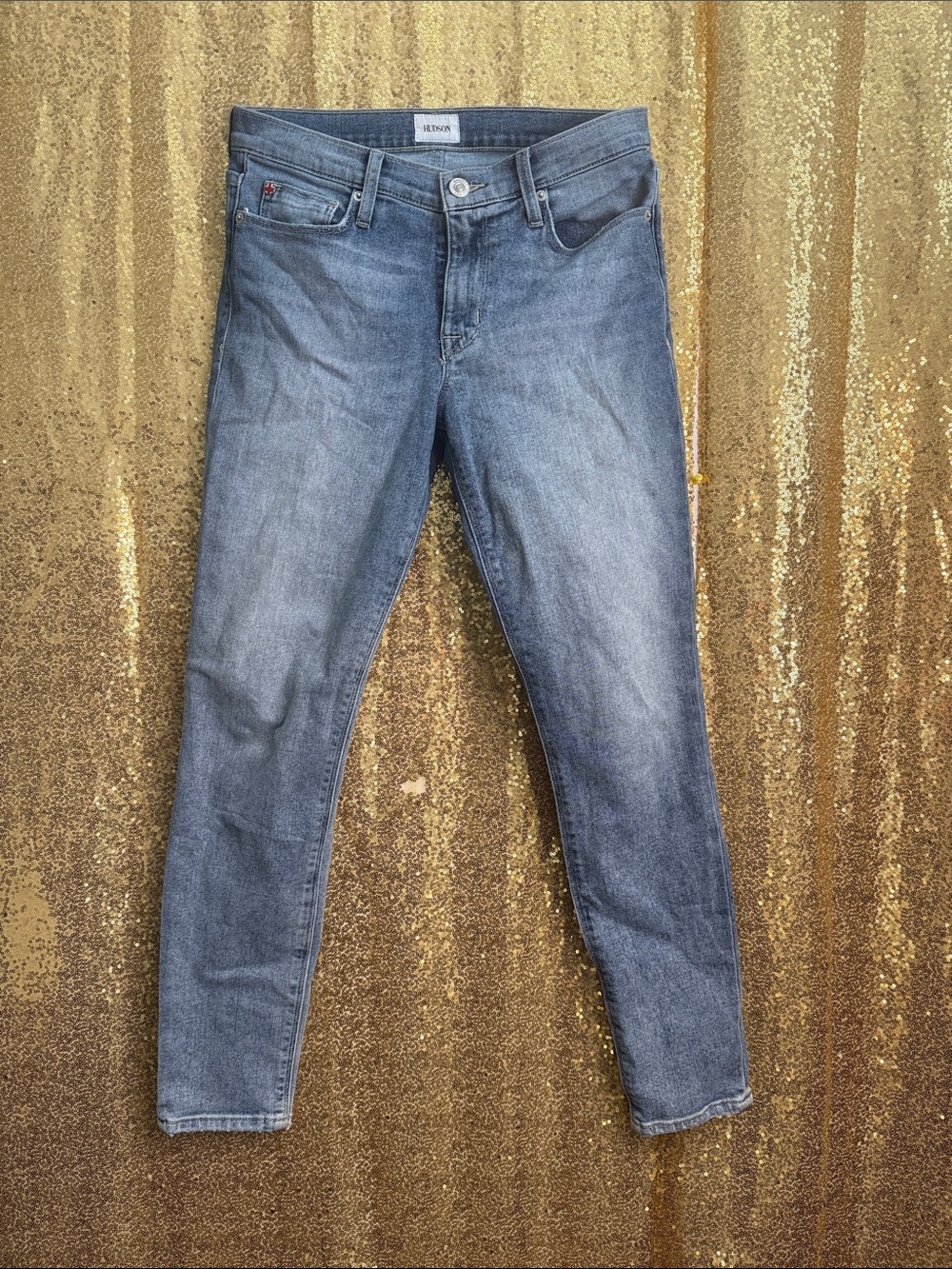 Hudson Natalie Mid rise super skinny ankle Blue denim Jeans - Picture 1 of 11